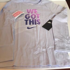 Nike Kids Long Sleeve Tee - Purple and Pink